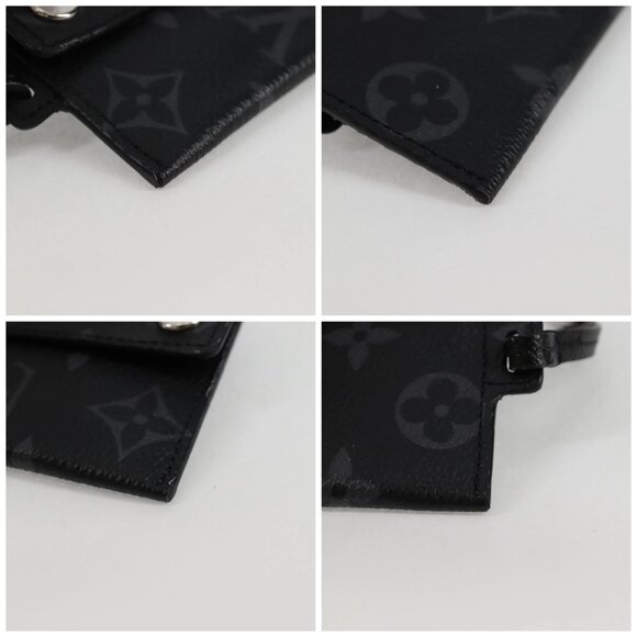 LOUIS VUITTON Monogram Eclipse Porte Cartes On Strap - Picture 16 of 16